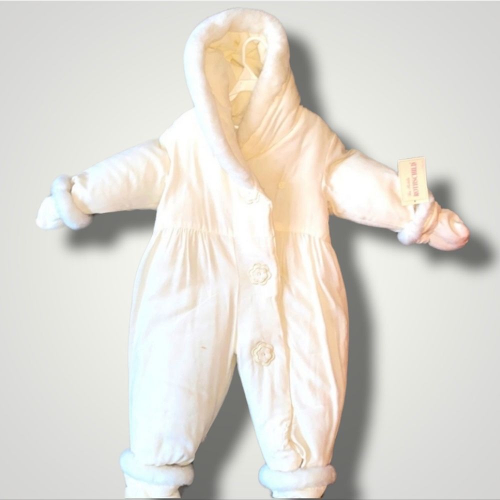 NWT Le Petit Rothschild Hooded Puffer Pram/ Bunting/ Snowsuit Baby Girls